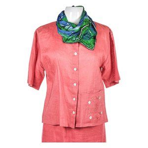 Chadia Button Down Shirts LG Pink